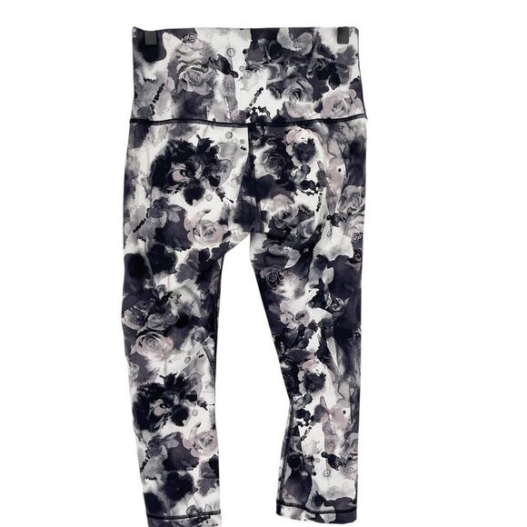 Lululemon Wunder Under Crop (Hi-Rise) Legging Obscurred Black Dusty Mauve Size 8 - Picture 7 of 9